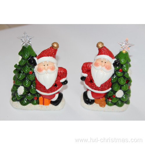 17CM Multi-color ceramic ornaments with LED